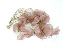 Antique Fabric Rose Necklace