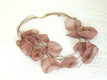 Antique Fabric Rose Necklace