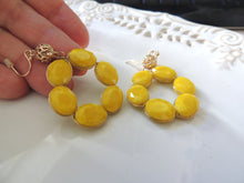 Circle Yellow Hanging earrings
