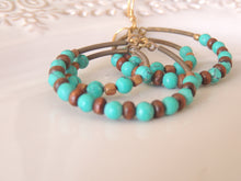 Vintage Turquoise Brown Beads
