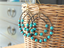 Vintage Turquoise Brown Beads