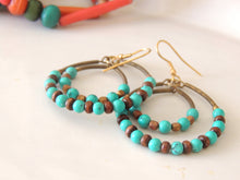 Vintage Turquoise Brown Beads