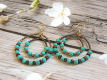Vintage Turquoise Brown Beads