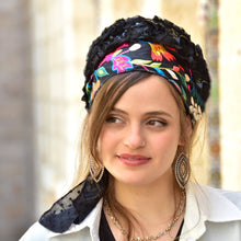 ADORA Black Floral Headband