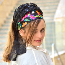 ADORA Black Floral Headband