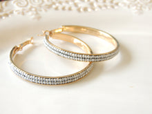 Blue Beads Hoop Earrings