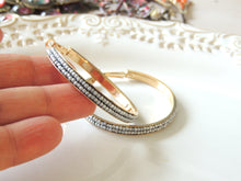 Blue Beads Hoop Earrings