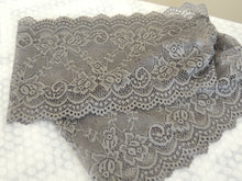 Grey Stretchy Lace Headband