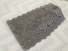 Grey Stretchy Lace Headband