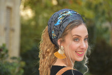 Denim Flower Flow Headscarf