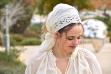 Shenhav White Ruffle Bandana