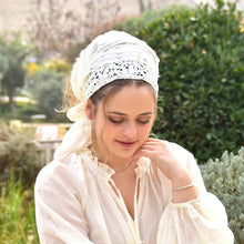 Shenhav White Ruffle Bandana