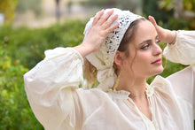 Shenhav White Ruffle Bandana