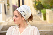 Shenhav White Ruffle Bandana