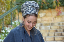 Ebony and Ivory Headscarf