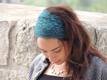 Turqoise Stretchy Lace Headband