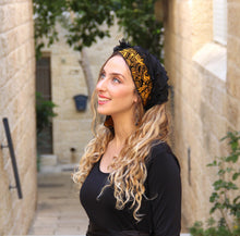 Black Yellow Ruffle Bandana