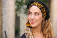 Black Yellow Ruffle Bandana