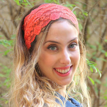 Orange/Peach Lace Headband