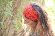 Orange/Peach Lace Headband