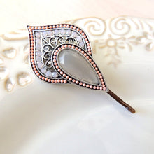 Grey Pink Hair Pin