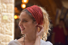 Dark Red Stretchy Lace Headband