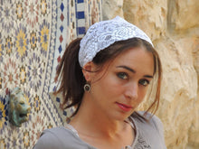 White Stretchy Lace Headband