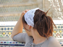White Stretchy Lace Headband