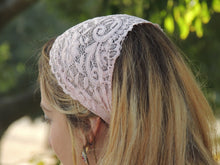 Pink Stretchy Lace Headband