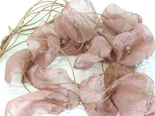 Antique Fabric Rose Necklace