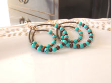 Vintage Turquoise Brown Beads