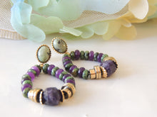 Old Purple and Green Vintage Stones