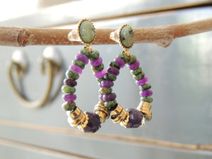 Old Purple and Green Vintage Stones