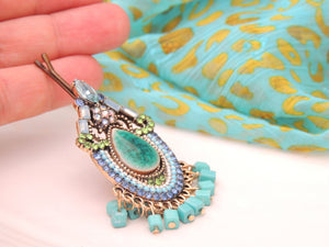 Wow Turquoise Vintage Hair Pin