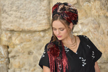 Velvet Flame Triangle Headscarf