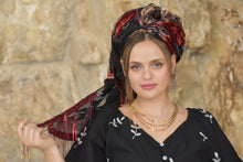 Velvet Flame Triangle Headscarf