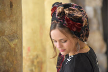 Velvet Flame Triangle Headscarf