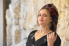 Velvet Flame Triangle Headscarf