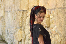 Velvet Flame Triangle Headscarf