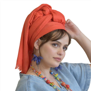 Beeri Soft Dark Peach Headscarf