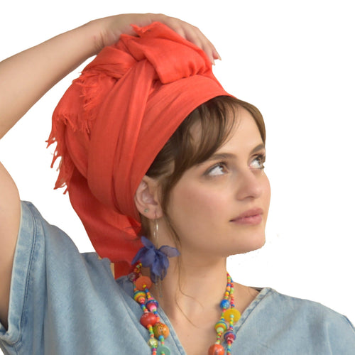 Beeri Soft Dark Peach Headscarf