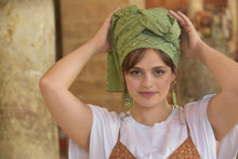 Emerald Green Embroidered Headscarf