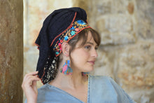 Lobelia Navy Floral Lace Headscarf