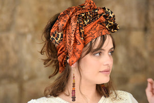 Marigold Satin Headscarf