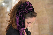 Black Purple Burnout Velvet