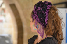 Black Purple Burnout Velvet
