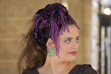 Black Purple Burnout Velvet
