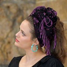 Black Purple Burnout Velvet