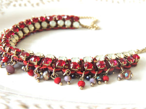 Shiny Red Vintage Necklace