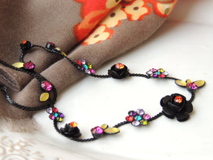 Amazing Shiny Black & Colorful Necklace